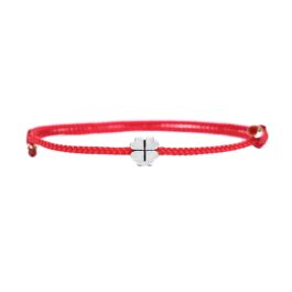 Hilo Rojo Trébol de Plata 925 Protección Abundancia