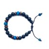 Pulsera triple protección; ojo de tigre azul, lava y sándalo - Imagen 3