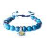 Pulsera piedra natural sedimentos marinos y madera de sándalo con charm sol en plata 925 - Imagen 3