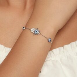 Pulsera hamsa mano de fátima Plata 925