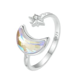 Anillo de luna y estrella Plata 925