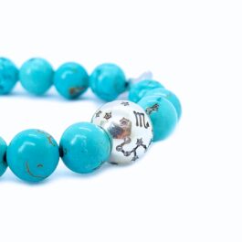 Pulsera de signo zodiacal ESCORPIO con piedra natural y charm de plata 925 ✨🌌