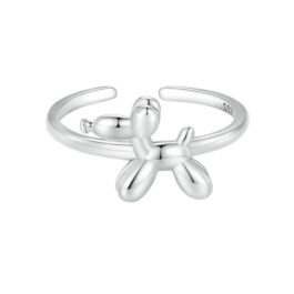 Anillo Perrito de Globos Plata Esterlina