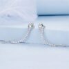 Pendientes Serpiente Zirconia y Plata Esterlina - Imagen 3