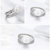 Anillo Plata 925, Perla y Zirconia - Imagen 2