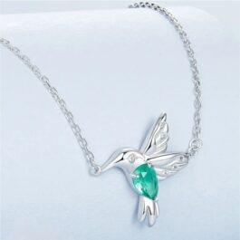 Colgante Colibrí Zirconia Plata 925