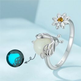 Anillo Luciérnaga brilla en la oscuridad Plata 925