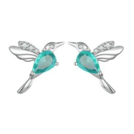 Aretes Colibrí Zirconia Plata 925