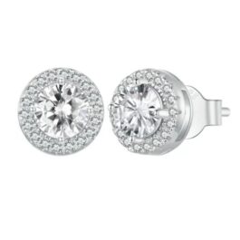 Aretes Plata Esterlina y Zirconia