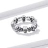 Anillo Calaveras y Rosas Plata 925 - Imagen 2