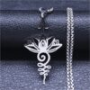 Colgante Flor de Loto Acero Inoxidable
