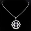 Colgante Flor de Loto Acero inoxidable - Imagen 2