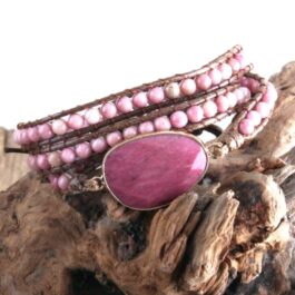 Pulsera Jaspe Rosa 3 vueltas | Tranquilidad