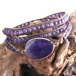 Pulsera Amatista Natural 3 vueltas | Relajación