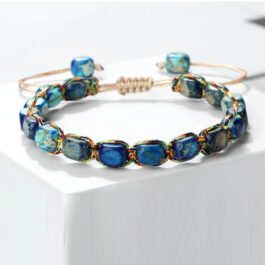 Pulsera Jaspe Azul regulable