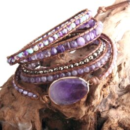 Pulsera Amatista Natural 5 vueltas | Equilibrio