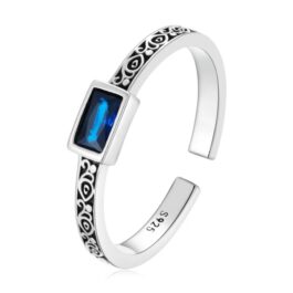 Anillo Zirconia Azul | Ojo Protección