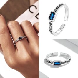 Anillo Zirconia Azul | Ojo Protección