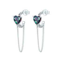 Pendientes Corazón Zirconia Plata 925