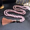 Japamala 108 cuentas Cuarzo Rosa y Plata Tibetana | Amor - Imagen 3