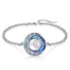 Pulsera Nudo de Bruja en Plata 925 y Cristal | Protección