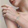 Pulsera Nudo de Bruja Plata 925 con dorado | Protección - Imagen 3