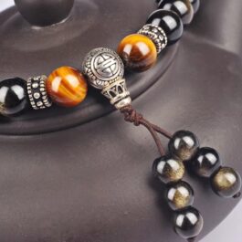 Pulsera Tibetana Obsidiana | Protección