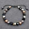 Pulsera Pirita, Ónix, Turmalina Negra, Broncita y Hematita | Protección Riqueza - Imagen 3