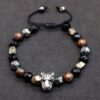 Pulsera Jaguar Pirita, Ónix, Turmalina Negra, Broncita y Hematita | Protección Riqueza