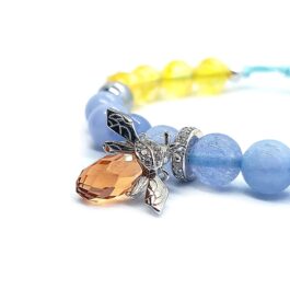 Pulsera Citrino Aguamarina | Calma Abundancia