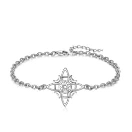 Pulsera Nudo de Bruja Plata 925 | Protección