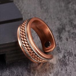 Anillo Cobre Trenzado Magnético | Energía Sanación