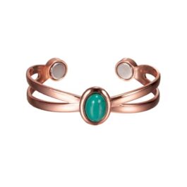 Pulsera Cobre Magnética Turquesa Verde | Energía Sanación