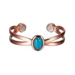 Pulsera Cobre Magnética Turquesa | Energía Sanación