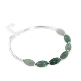 Pulsera Jade Verde Plata 925 | Amor