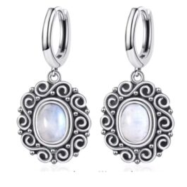 Pendientes Vintage Plata y Piedra Luna | Protección