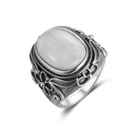 Anillo Vintage Plata y Piedra Luna | Protección