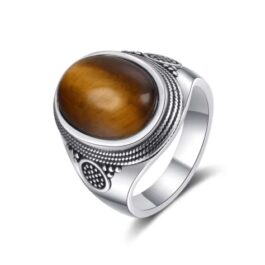 Anillo Vintage Plata y Piedra Ojo de Tigre 4 | Protección