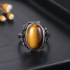 Anillo Vintage Plata y Piedra Ojo de Tigre 5 | Protección - Imagen 3