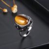 Anillo Vintage Plata y Piedra Ojo de Tigre 5 | Protección - Imagen 4