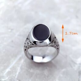 Anillo de plata 925 y Obsidiana | Protección