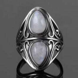 Anillo Vintage Plata y Piedra Luna 6 | Protección