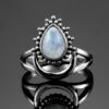 Anillo Vintage Plata y Piedra Luna 9 | Protección