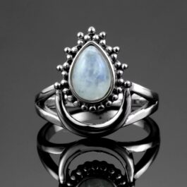 Anillo Vintage Plata y Piedra Luna 9 | Protección