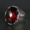 Anillo Plata 925 Zirconia Granate | Protección
