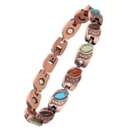 Pulsera Cobre y Piedras Magnética | Energía Sanación