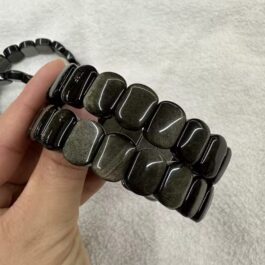 Pulsera Obsidiana Dorada o Plateada | Equilibrio Protección