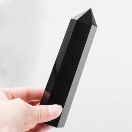 Columna Hexagonal Obsidiana Negra 15cm | Protección