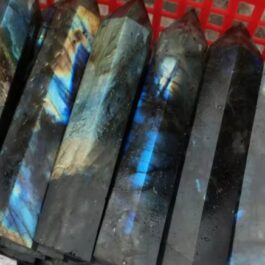 Columna Hexagonal Labradorita Natural 15cm | Protección