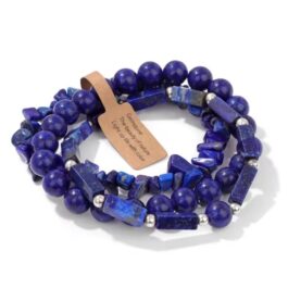 Pulsera Lapislázuli 3 piezas | Equilibrio Protección